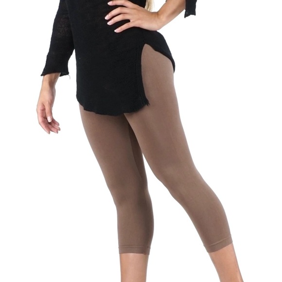 Yelete Pants - ✂️ SPRING SWEEP SALE Yelete Taupe Lightweight Capri Leggings One Size